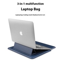 Funda de cuero PU para ordenador, soporte aumentado para Macbook, portátil de 14 pulgadas, Dell de 13,3 pulgadas, para Lenovo, fundas para portátiles