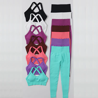 Ensemble de Vêtements de Sport pour Femme : Leggings Respirants Personnalisés, Haut de Fitness, Soutien-Gorge de Yoga et Short – Tenue Complète pour la Gym et le Fitness