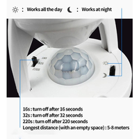 AC 110V/220V 360 grados PIR Sensor de movimiento de inducción IR infrarrojo humano E27 enchufe interruptor Base bombilla Led portalámparas