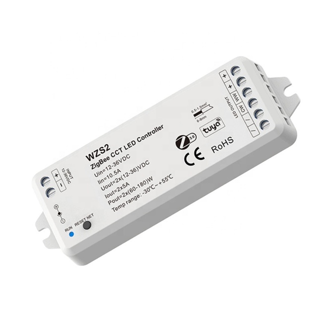 SKYDANCE WZS2 2CH Zigbee  Color Temperature Controller  5A/CH 12-36VDC CV for Dimmable CCT LED Strip Control