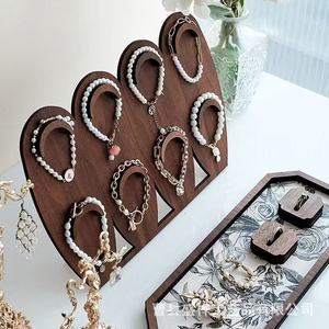 Présentoir à bijoux en bois, support de bureau marron café pour bracelets, colliers, accessoires de photographie - Product Image 2