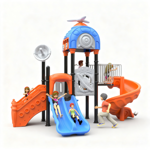 <span class=keywords><strong>Parc</strong></span> d'aventure pour enfants avec plusieurs toboggans, équipement de terrain de jeu extérieur pour la maison, le jardin et la maternelle - Product Image 1