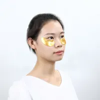 Label Pribadi Hitam Bambu Arang Pembersihan Hydrating Hidrogel Penutup Mata Kristal Kolagen Gel Masker Mata Emas