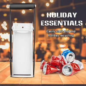 Écraseur de canettes en métal de 16 oz, robuste, à fixer au mur, en aluminium, outil de recyclage, ouvre-bouteille pour canettes de soda, de bière et de seltzer avec trou - Product Image 2