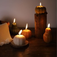 Bougie artisanale colorée en cire de soja mélangée en forme de citrouille pour Halloween, aromathérapie, décoration d'intérieur pour la fête d'automne, transfrontalière