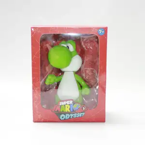 10 cm with color boxes PVC Plastic Luigi gift present for kid figure Yoshi hongos Koopa Mario Bros Super Mario Nintendo