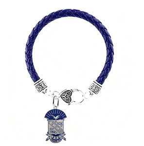 Skin Safe Smooth Bead Wrist Adornment Hot-selling Blue and Gold <strong>Shamballa</strong> Bead <strong>Bracelet</strong> Featuring the Sigma Symbol - Product Image 4