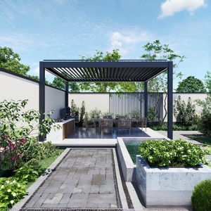 Bioclimatic Pare-Soleil Couverture Imperméable Toit Persienne Gazebo Extérieur Pergola Aluminium - Product Image 3