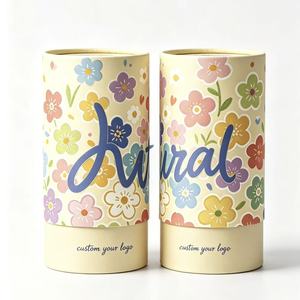 Tube en papier cylindrique avec logo personnalisé, emballage écologique pour cosmétiques, parfums, huiles essentielles, produits de beauté - Product Image 2