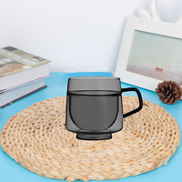 Vente en gros de tasses à café en verre à double paroi personnalisées avec poignée pour le thé, le cappuccino