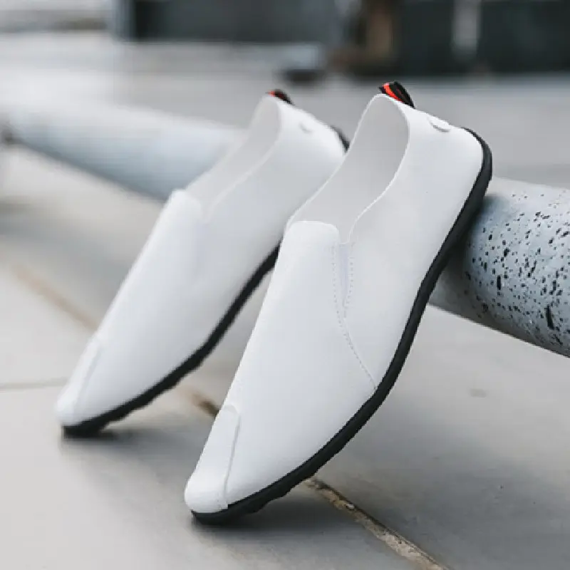 Fashion designer comfort men's dress black and white casual shoes for men