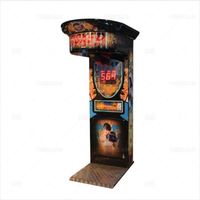 Machine d'arcade de boxe pour sport en salle avec jeu de force de frappe, tableau de scores interactif et capteur d'impact haute sensibilité