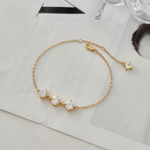 Dylam Luxury Collection S925 <b>Silver</b> Rhodium 18K Gold Plated Link Chain 5A Cubic Zirconia <b>Charm</b> <b>Bracelets</b> Jewelry for Women - Product Image 6