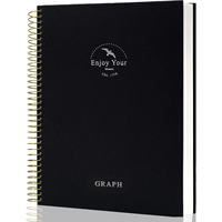 Carnet de notes A6 à spirale en cuir PU rigide, idéal pour le bureau, les réunions, les étudiants, journal simple, bloc-notes anglais, modèle YX-005