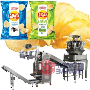 YB-300LD Semi/ Full Automatic Vertical Chain Bucket Small Cookies Snack Chips Packing Machine Price