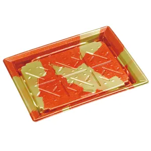 Caja de sushi de plástico sellada al por mayor, contenedor con tapas, contenedor de comida de plástico, bandeja de plástico PP
