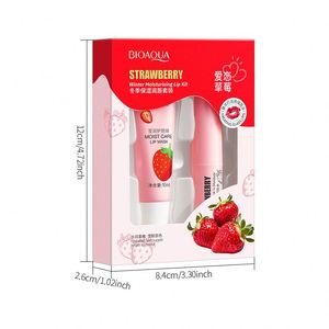 Ensemble de soins pour les lèvres hydratant et imperméable à la vitamine E BIOAQUA, <span class=keywords><strong>prix</strong></span> usine, naturel, végétalien, aux fruits, fraise, pour l'hiver - Product Image 6