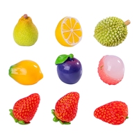 Microlandscape realistische fruitmodellen, aardbeien, durians, simulatievoedsel, doe-het-zelf taarten, bakdecoraties, accessoires, mini-p.