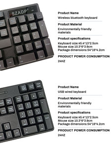 2.4G Bàn phím không dây và chuột kết hợp 104 phím với 10m dài phạm vi kết nối ổn định cho văn phòng & nhà sử dụng - Product Image 2