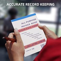 Lot de 2 carnets de factures autocopiantes pour petites entreprises, auto-déclarants et formulaires de commandes commerciales