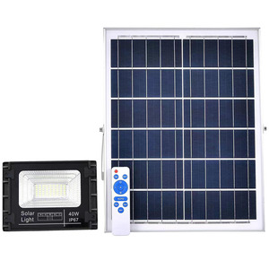 Projecteur <span class=keywords><strong>LED</strong></span> solaire extérieur étanche IP67 haute efficacité pour stade, avec télécommande et minuterie, pour éclairage de rue - Product Image 1