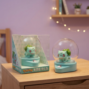 Lámpara de Noche LED Multicolor Pequeña con Control Táctil, Funciona con Pilas, con Diseño de Bulbasaur de Pokémon - Product Image 2