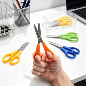 Règles pour enfants, étudiants et bureau, ciseaux, coupe-papiers en plastique et acier inoxydable de sécurité, fournitures de papeterie - Product Image 2