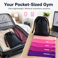 Juego de Bandas de Resistencia para Velocidad y Fuerza, Bandas de Ejercicio de Látex, Bandas para Piernas, Gimnasio, Yoga, Pilates, Logotipo Personalizado, Venta al Por Mayor de Fábrica