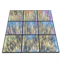 Dalles de sol LED 3D Abyss Filament à effet infini DMX512 magnétiques en verre trempé pour discothèque, bar, mariage, KTV