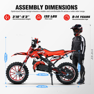 Mini-Moto de Poche 49cc à Moteur 2 Temps, Démarrage Facile par Lanceur, Échappement Simple en Alliage d'Aluminium, à Essence - Product Image 5