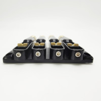 Kit de pont de basse électrique sans tête à 4 cordes de qualité supérieure, avec sellettes supérieures et inférieures complètes en alliage de cuivre, pièces de pont de guitare