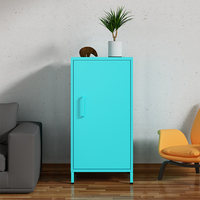 Vente en gros de mini armoire pliable multifonctionnelle en métal, meuble de chambre moderne de style nordique, armoire de chevet à une seule porte