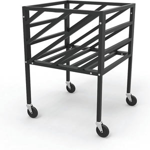 Mécanisme de verrouillage JH-Mech Chariot de volleyball en métal enduit de poudre à conception de cadre en acier robuste avec roues - Product Image 2