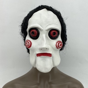 Venta caliente Horror Dress Up Máscara de látex Disfraz Látex Scary Clown <span class=keywords><strong>Saw</strong></span> Masks Horrible Puppet Full Head Adult - Product Image 4