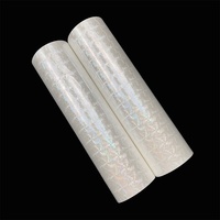 Film de laminage thermique transparent holographique 3D en forme de moulin à vent, 330 mm * 200 m * 25 microns, transparent, PET, BOPP, laminage à chaud