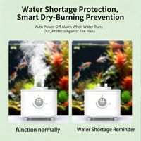 Humidificateur d'air externe silencieux pour jardin, aquarium, bassin à poissons, rocaille et aménagement paysager, avec fonction de brumisation et remplissage automatique d'eau par seau atomiseur