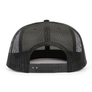 Gorra Trucker Negra Estructurada de 6 Paneles para Adulto, Nueva, con Estampado de Bandera Americana en la Parte Inferior de la Visera - Product Image 4