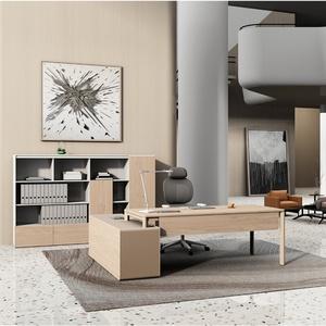 CEOs Luxury Modern Office Furniture L-Shape Wooden Executive Director Desk with Modular and Extendable Features - Product Image 1