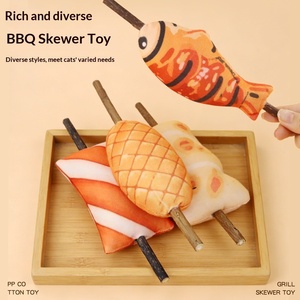 Juguete interactivo de peluche con hierba gatera (Actinidia Polygama) en forma de varita para gatos, ideal para masticar y estimular la dentición. - Product Image 3