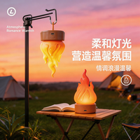 Veilleuse Flamme Kawaii Adorable avec Minuteur d'Arrêt Automatique, Lampe de Chevet LED Portable en Vinyle Rotocast Doux, Idée Cadeau d'Anniversaire