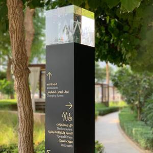 OEM wayfinding Đăng trung tâm mua sắm ngoài trời bảng hiển thị hộp đèn quảng cáo pylon signage freestanding <span class=keywords><strong>LED</strong></span> pylon dấu hiệu hệ thống - Product Image 1