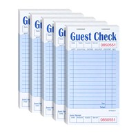 Pads de tickets de facture bleus de 6,75 x 3,5 pouces pour serveurs de restaurant