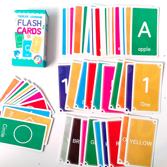 High Quality Custom Educational Toys Eco Paper Playing Cards Beautiful Collection Wholesale Game Kids Flash Card Printing