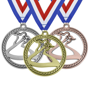 Medaglia Hockey per Primo, Secondo e Terzo Posto, Premio Universale per Competizioni Sportive, Regalo in Metallo Pressofuso con Design Cavo Personalizzabile per Giovani - Product Image 1
