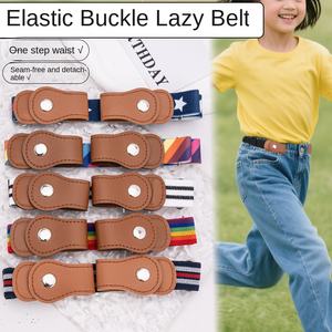 <span class=keywords><strong>Ceinture</strong></span> élastique réglable pour enfants, garçons et filles, avec boucle à pression, 90 cm, style décontracté - Product Image 2