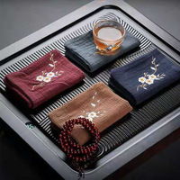 Harmony Wholesale Classique Chinois Style Zen Torchons Pur Coton Service à Thé Accessoires avec Logo Nappes à Thé Absorbantes