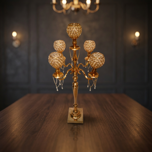 Nickel Plated Handmade Customized Wedding <b>Candelabra</b> for Home Decor - Product Image 3