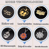 Pendentif en acier inoxydable personnalisé en usine, collier de forme personnalisée incrusté de diamants, accessoires de bijoux, conception gratuite
