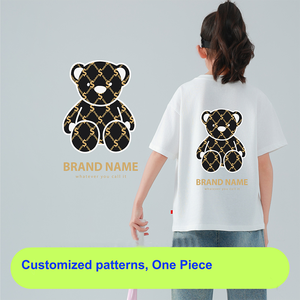 T-shirt d'été fin 100 % coton à manches courtes pour <span class=keywords><strong>enfants</strong></span>, sous-vêtement uni vierge à enfiler pour garçons et filles, vente en gros - Product Image 3