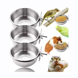 Pet Bowls Alimentadores Tigela De Comida De Aço Inoxidável Alimentador De Pombo De Papagaio Personalizado Tigelas De Pássaro Duráveis